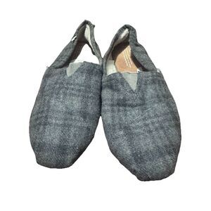 TOMS Wool Blend Slip On Casual Loafers Comfort Shoes Gray